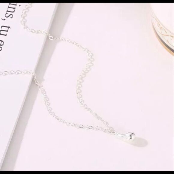 Silver Drop Necklace   - Picture 2 of 3